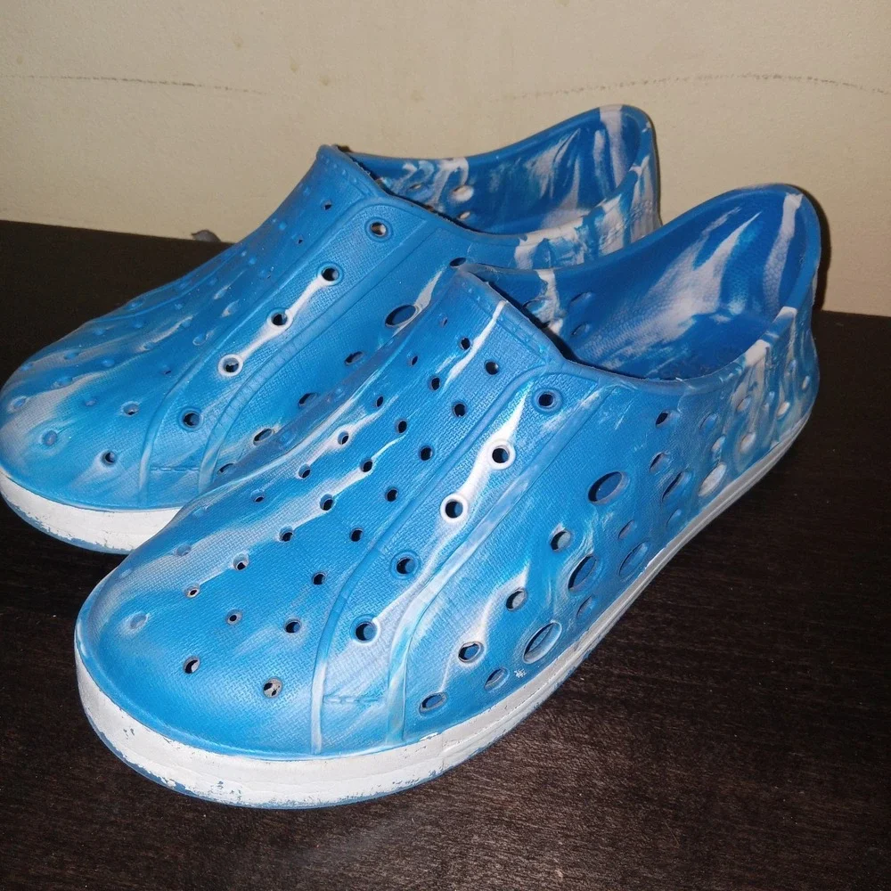 Lily & Dan Children's‎ Lightweight Slip On Shoes Blue & White Size 13/1